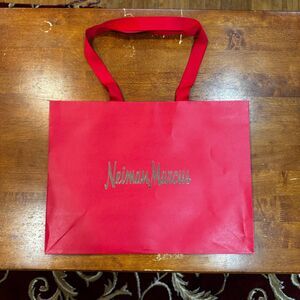 Neiman Marcus Red Paper Shopping *Empty Bag* Authentic 16" x 12" x 6"